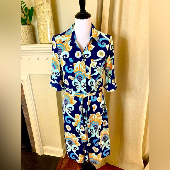 J. McLaughlin Dresses & Skirts - J. McLaughlin calla tie dress woman’s size medium